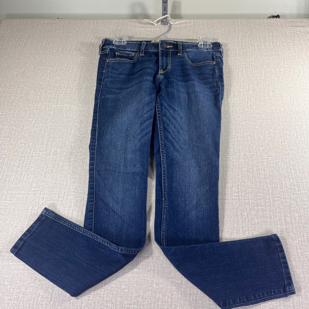 Hollister Super Skinny Jeans Womens 3S Dark Wash Low Rise Stretch W26 L29 Denim